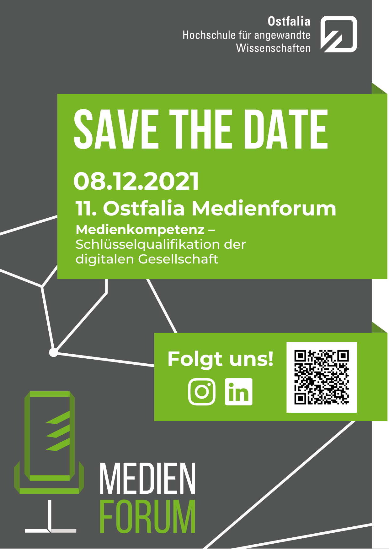 Das Ostfalia Medienforum am 8.12.2021. Grafik: Medienforum/Ostfalia Hochschule